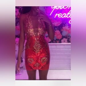 Red and gold birthday dress small and worn once from DACHBOUTIQUE
